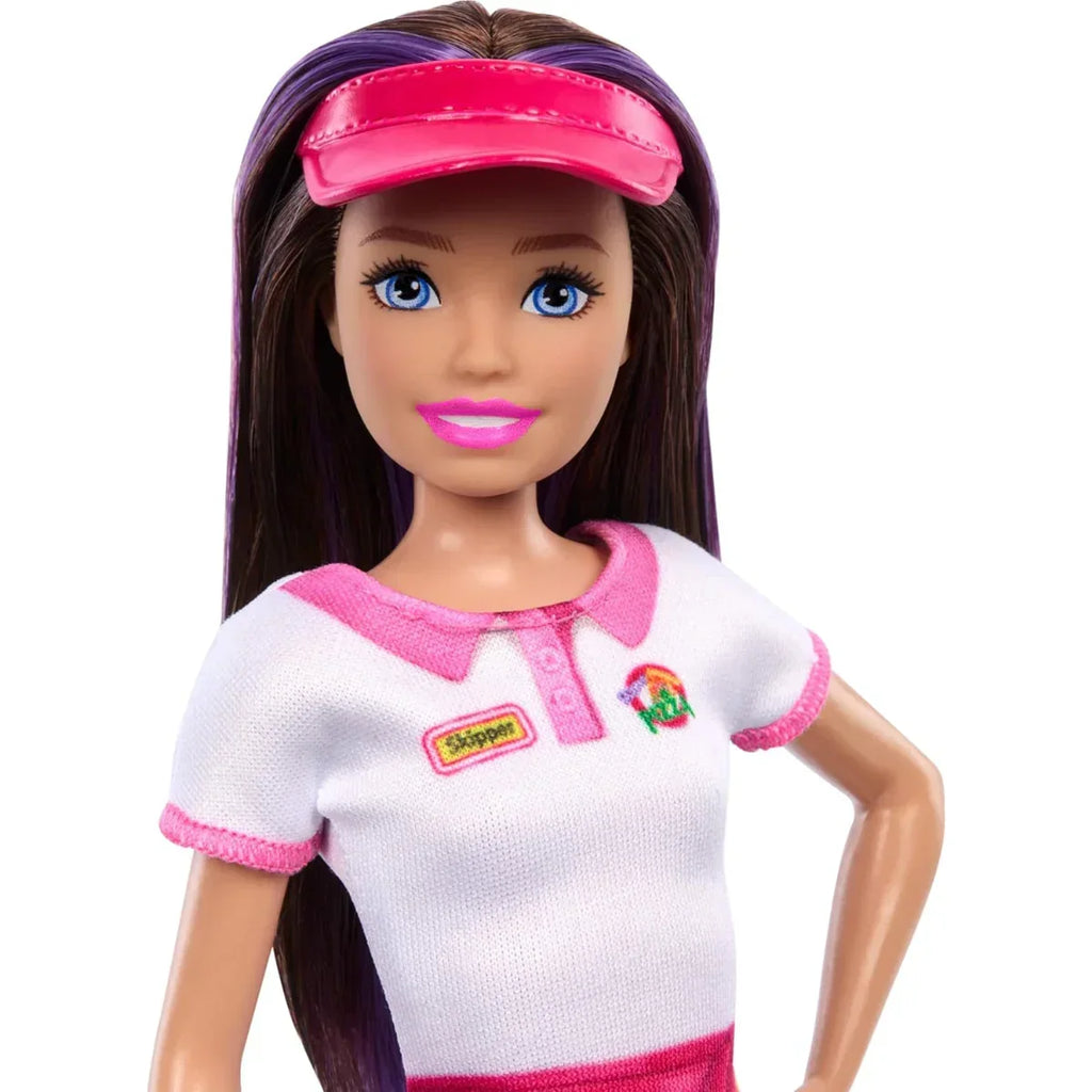 Barbie Skipper Pizzeria Waitress Doll with Pizza & Takeout Box – Gift for Kids 3+ - Naivri