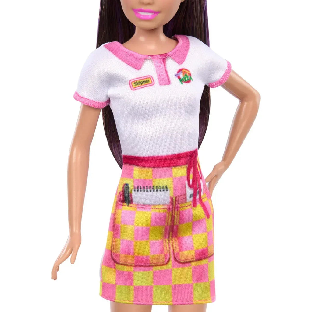Barbie Skipper Pizzeria Waitress Doll with Pizza & Takeout Box – Gift for Kids 3+ - Naivri