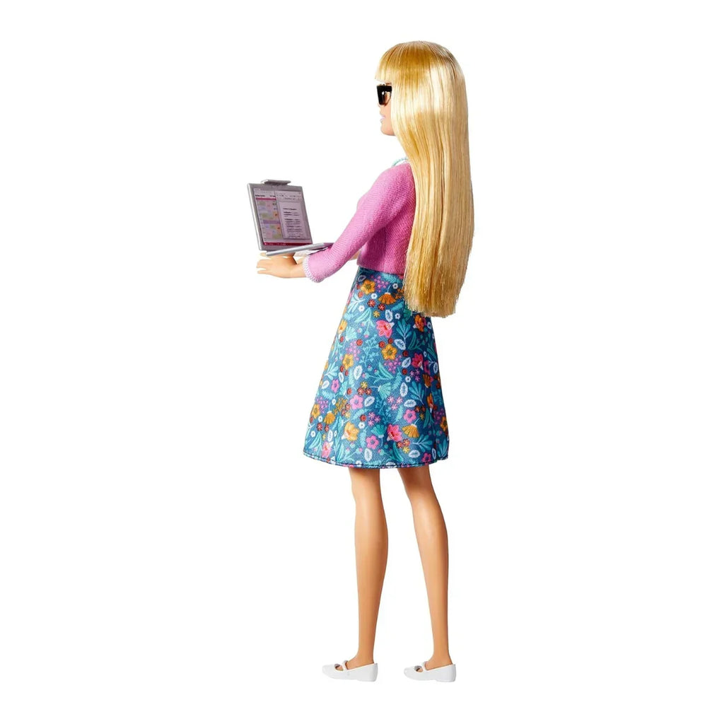 Barbie Teacher Doll, Blonde with 10 Classroom Accessories Including Globe & Laptop – Gift for Kids 3 Years+ - Naivri