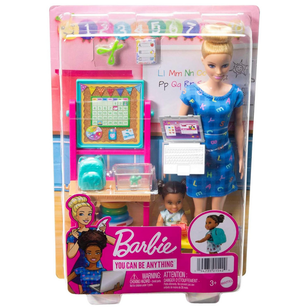 Barbie Teacher Playset With Blonde Doll HCN19 - Naivri