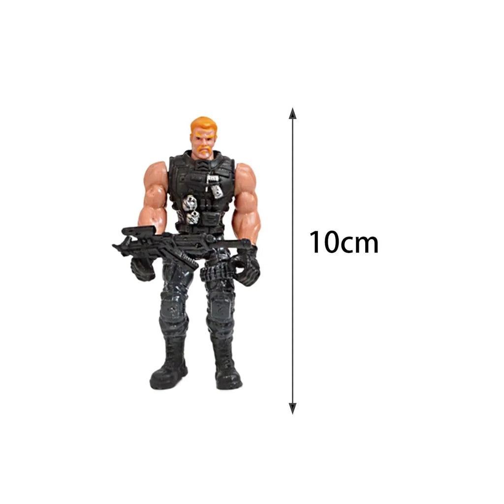 BattleForce Army Action Figures Set – 6 Movable Soldiers for Kids 4+ - Naivri