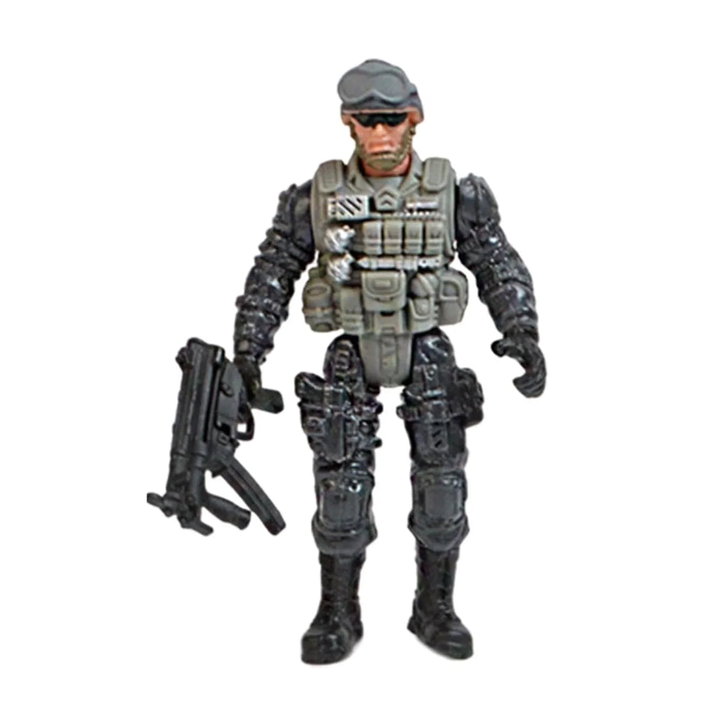 BattleForce Army Action Figures Set – 6 Movable Soldiers for Kids 4+ - Naivri