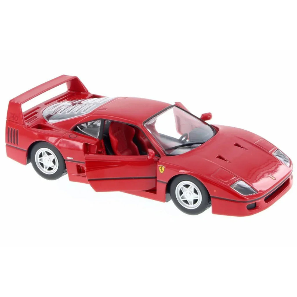 Bburago 1:24 Ferrari F40 Red Sports Car Model – Licensed Diecast Collectible - Naivri