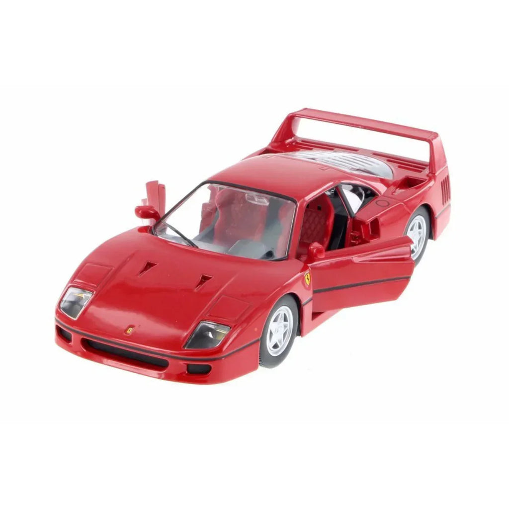 Bburago 1:24 Ferrari F40 Red Sports Car Model – Licensed Diecast Collectible - Naivri