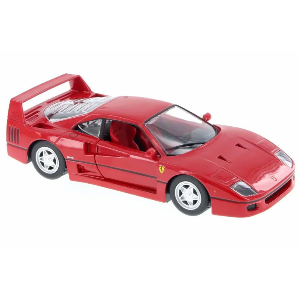 Bburago 1:24 Ferrari F40 Red Sports Car Model – Licensed Diecast Collectible - Naivri