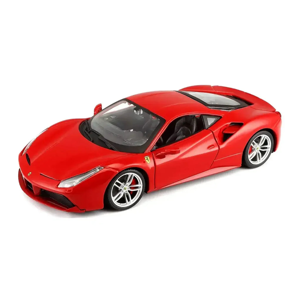 Bburago Ferrari 488 GTB Red 1:24 Diecast Model Car – Race & Play Series - Naivri