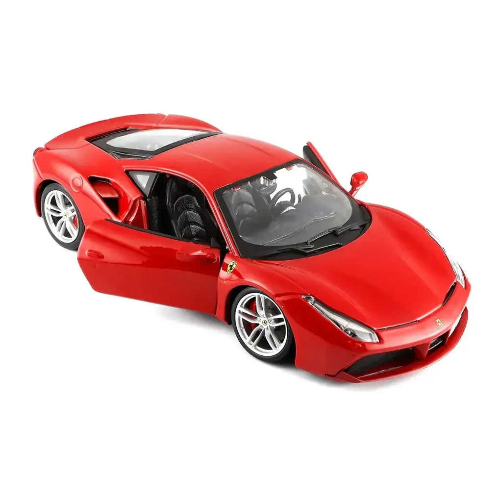 Bburago Ferrari 488 GTB Red 1:24 Diecast Model Car – Race & Play Series - Naivri