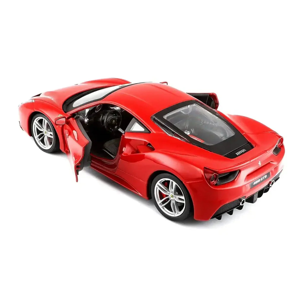 Bburago Ferrari 488 GTB Red 1:24 Diecast Model Car – Race & Play Series - Naivri