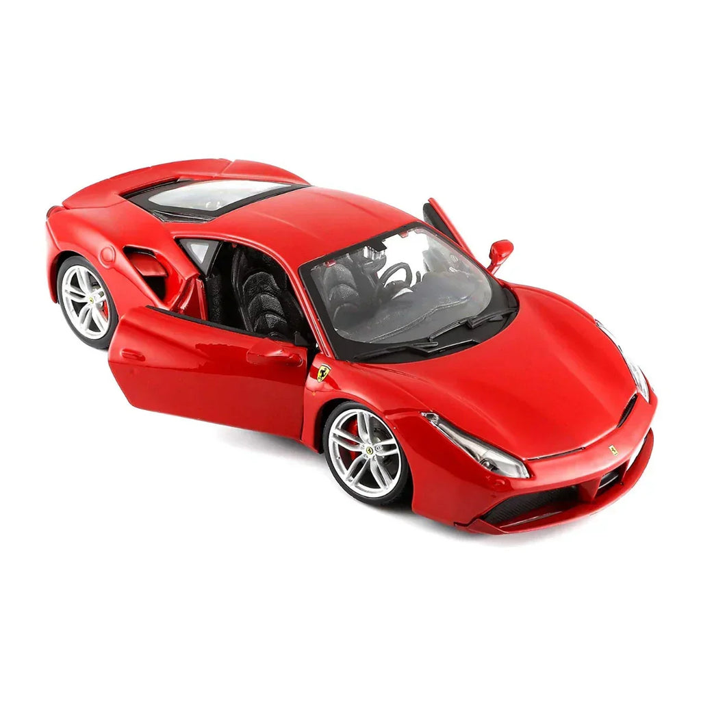 Bburago Ferrari 488 GTB Red 1:24 Diecast Model Car – Race & Play Series - Naivri