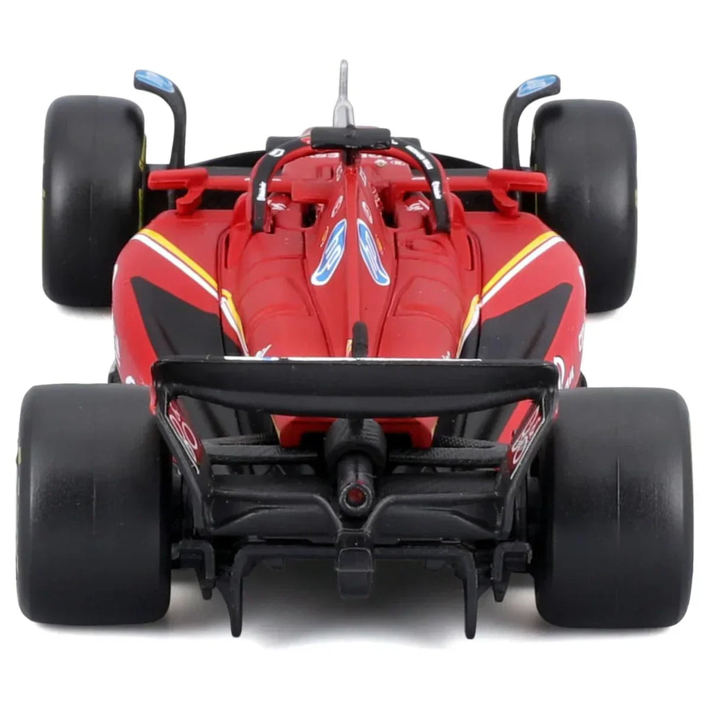 Bburago Ferrari SF24 #16 Charles Leclerc 2024 Formula 1 1:43 Diecast Model with Red Tyres – Premium Edition - Naivri