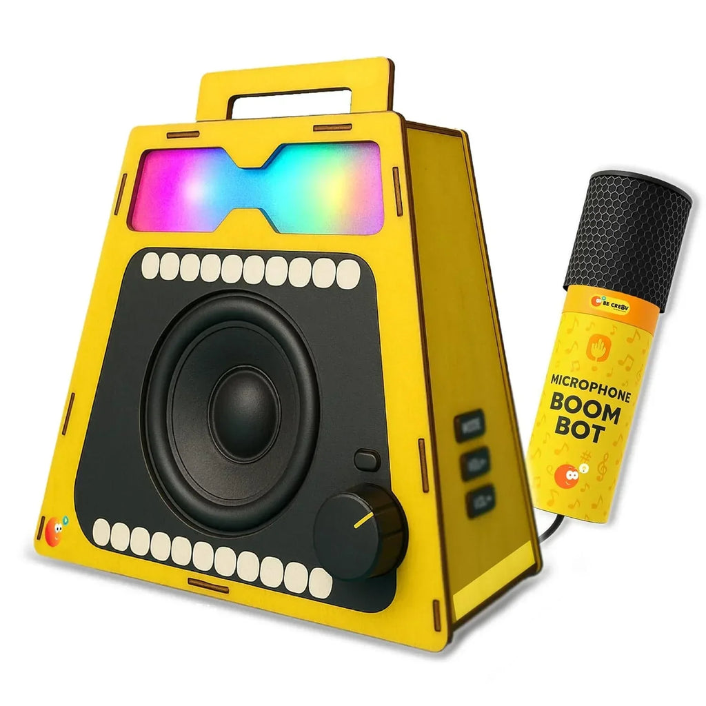 Be Cre8v Boom Bot DIY Bluetooth Speaker Kit for Kids (Age 8+) - Naivri