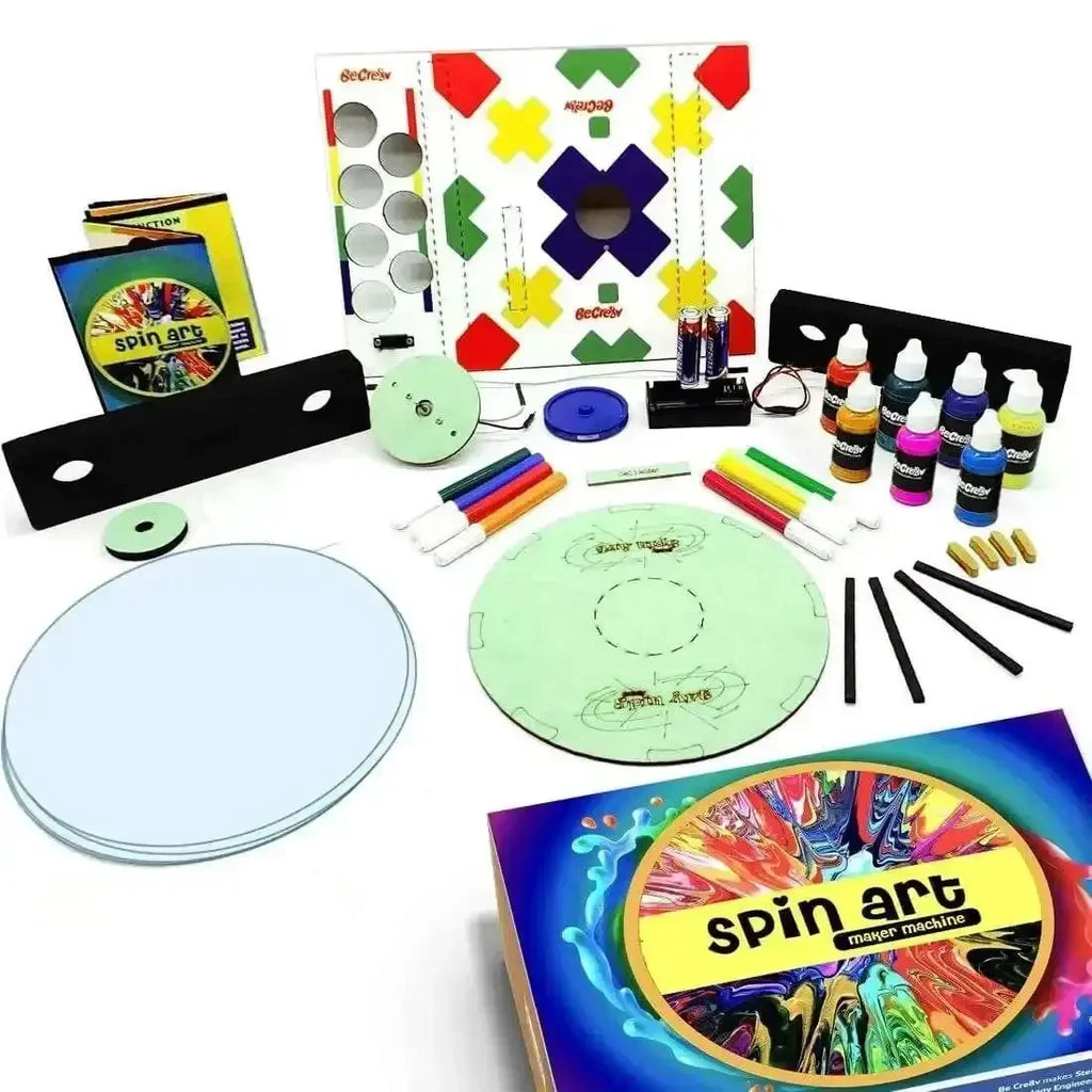 Be Cre8v Spin Art Maker Machine – DIY Creative Painting Kit for Kids and Families - Naivri