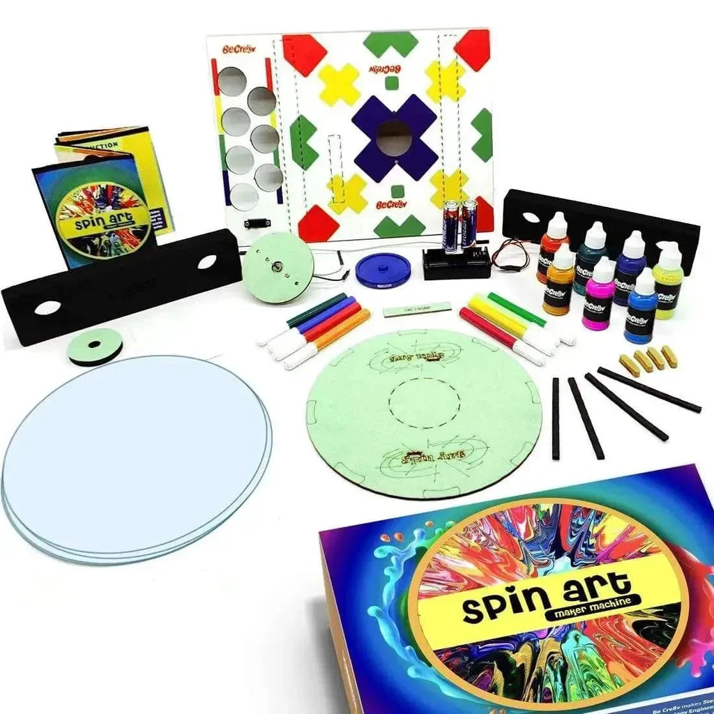 Be Cre8v Spin Art Maker Machine – DIY Creative Painting Kit for Kids and Families - Naivri