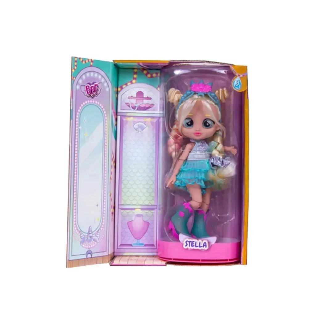 BFF by Cry Babies Stella Fashion Doll – Series 3 | Long Blonde Hair, Guitar Accessory, Trendy Clothes & More | Collectible Fashion Doll Toy for Girls & Boys 3+ Years | IMC Toys - Naivri