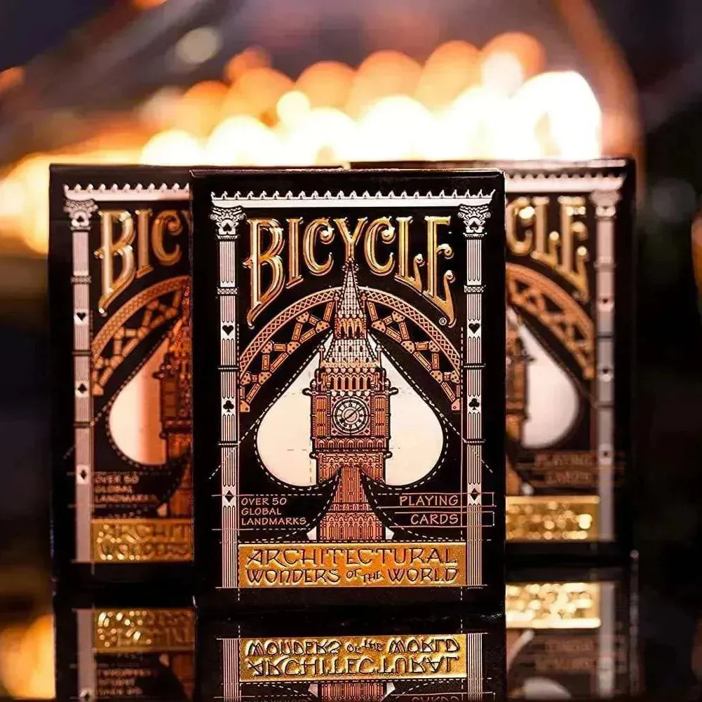 Bicycle Architectural Wonders of World Playing Cards – Premium Plastic Deck Celebrating Iconic Architecture - Naivri