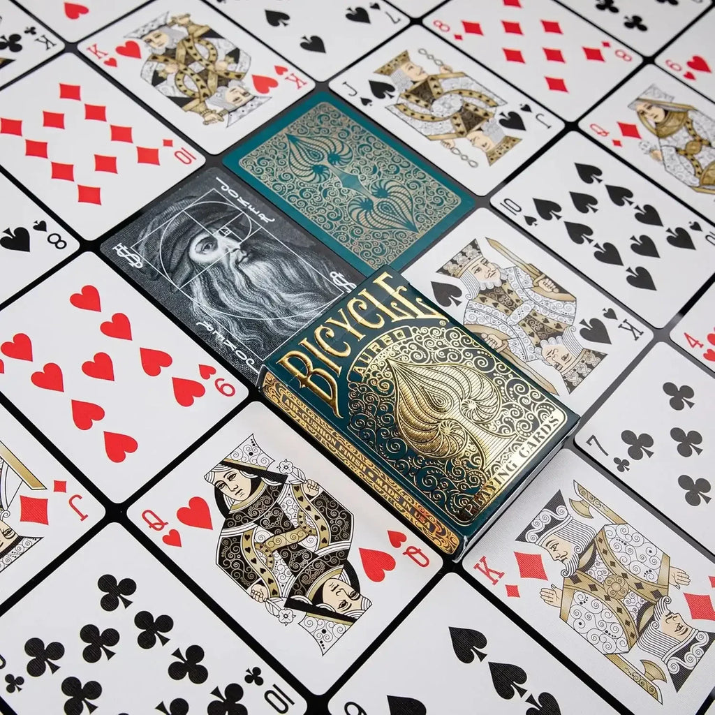 Bicycle Aureo Playing Cards – Premium Gold-Inspired Deck for Card Games, Magic Tricks, and Collectors – Made in USA, Durable Finish - Naivri