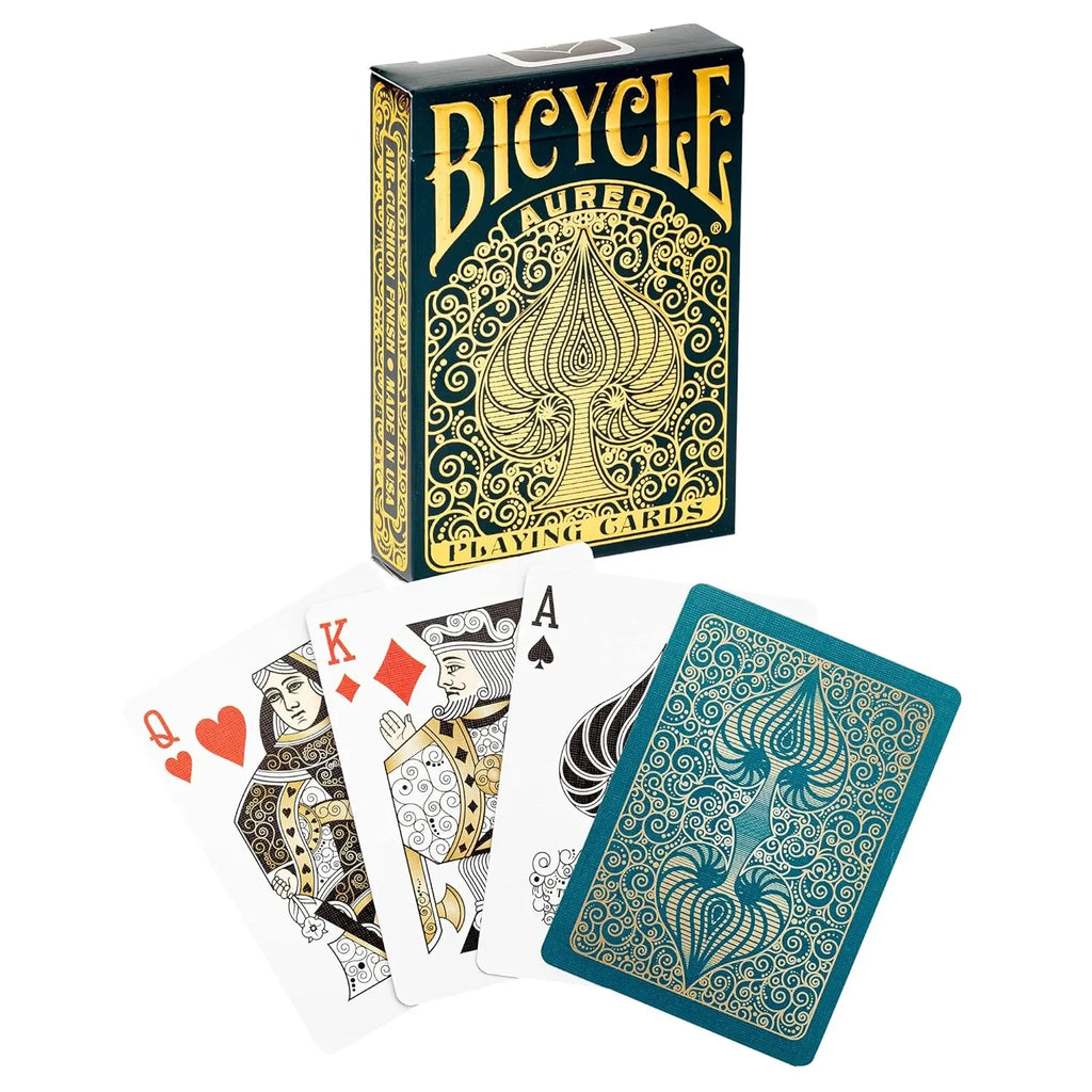 Bicycle Aureo Playing Cards – Premium Gold-Inspired Deck for Card Games, Magic Tricks, and Collectors – Made in USA, Durable Finish - Naivri