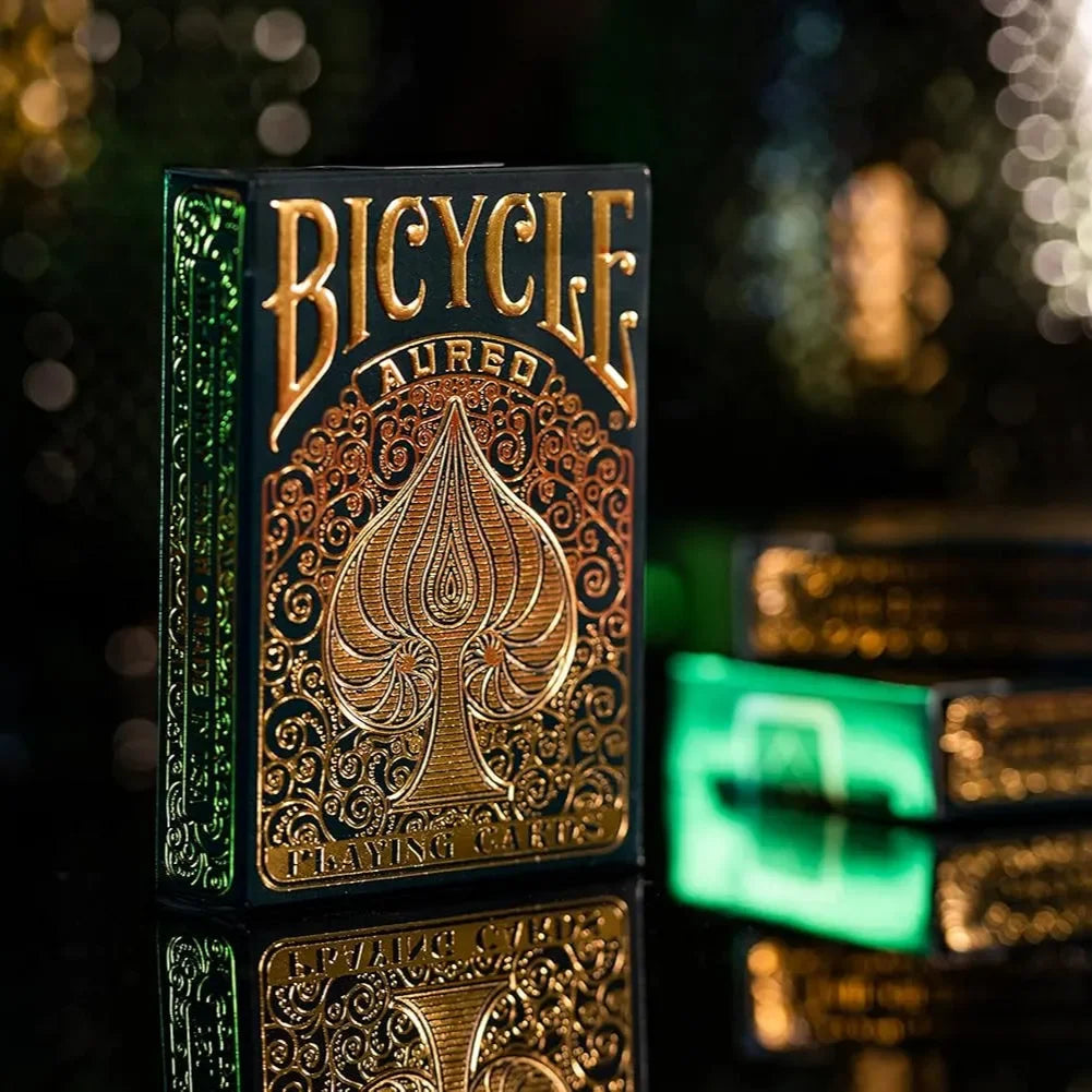 Bicycle Aureo Playing Cards – Premium Gold-Inspired Deck for Card Games, Magic Tricks, and Collectors – Made in USA, Durable Finish - Naivri
