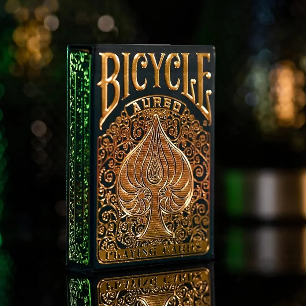 Bicycle Aureo Playing Cards – Premium Gold-Inspired Deck for Card Games, Magic Tricks, and Collectors – Made in USA, Durable Finish - Naivri