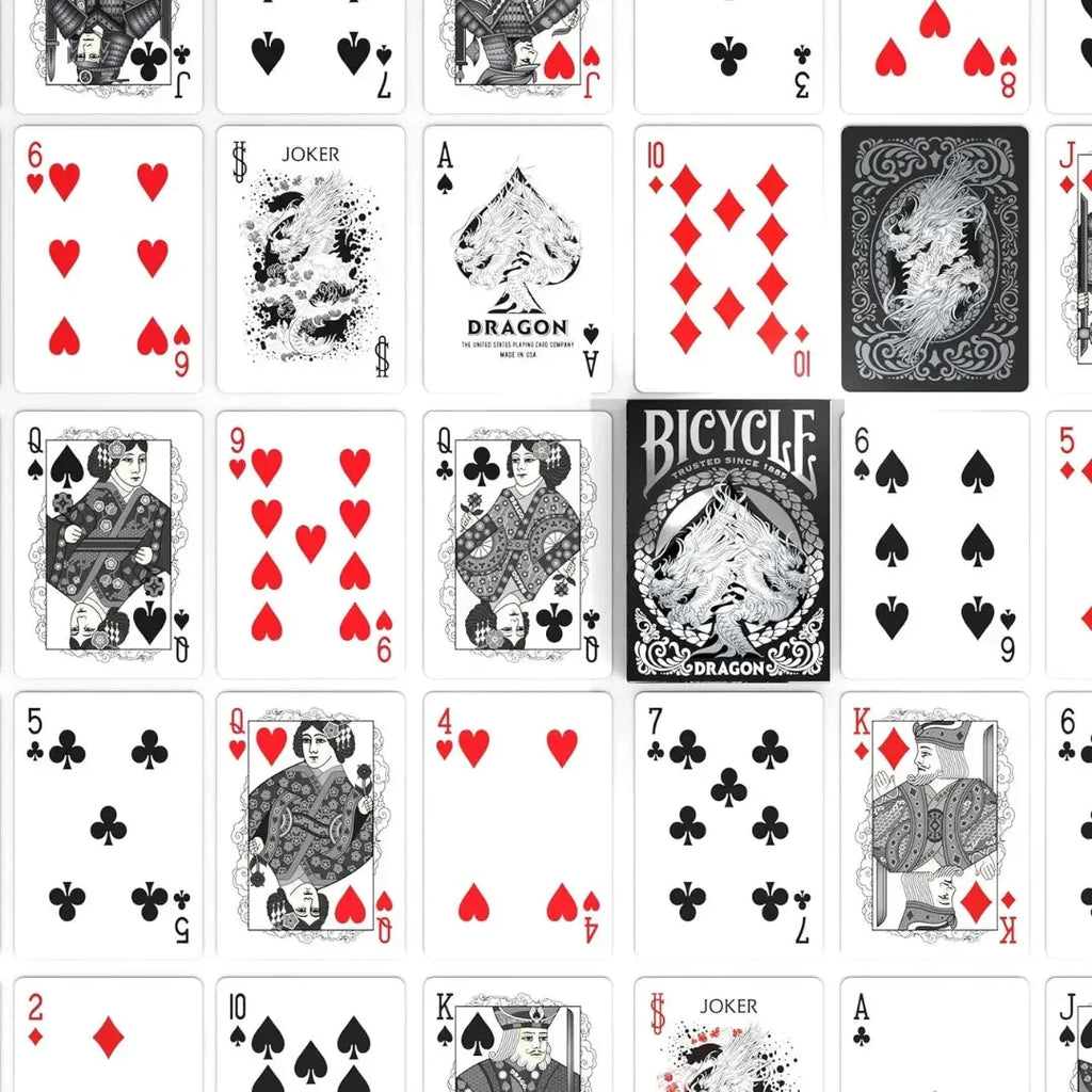 Bicycle Black Dragon Playing Cards – Premium Air-Cushion Finish Deck - Naivri