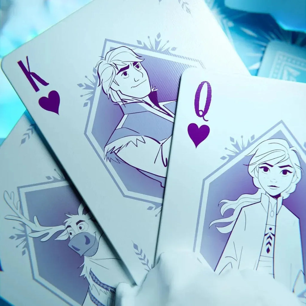Bicycle Disney Frozen Playing Cards – Premium Custom Deck Featuring Elsa, Anna, Olaf & More – Air-Cushion Finish – Made in USA - Naivri
