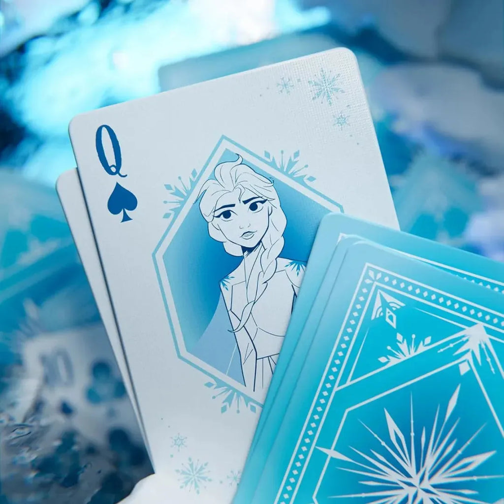 Bicycle Disney Frozen Playing Cards – Premium Custom Deck Featuring Elsa, Anna, Olaf & More – Air-Cushion Finish – Made in USA - Naivri