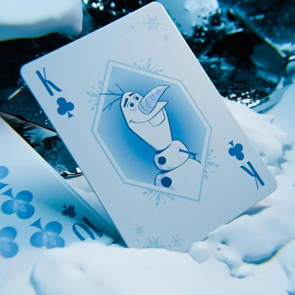 Bicycle Disney Frozen Playing Cards – Premium Custom Deck Featuring Elsa, Anna, Olaf & More – Air-Cushion Finish – Made in USA - Naivri