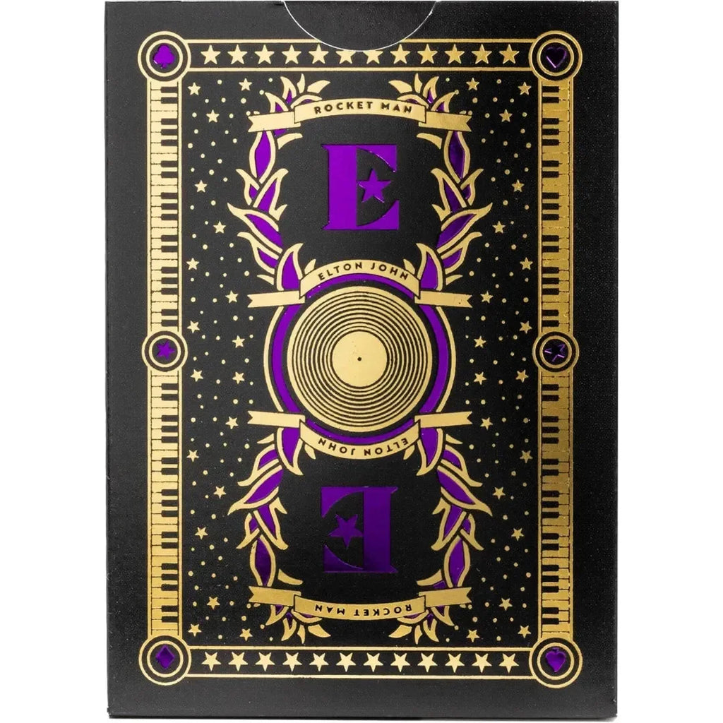 Bicycle Elton John Purple Playing Cards – Premium Collectible Deck with Rocket Man Design, Foil Tuck Case & Air-Cushion Finish - Naivri