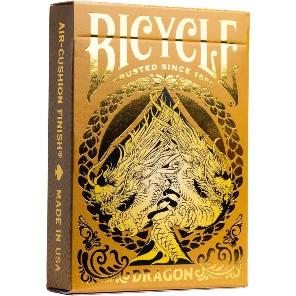 Bicycle Gold Dragon Foil Premium Playing Cards – Collectible Deck with Foil Detailing and Air Cushion Finish - Naivri