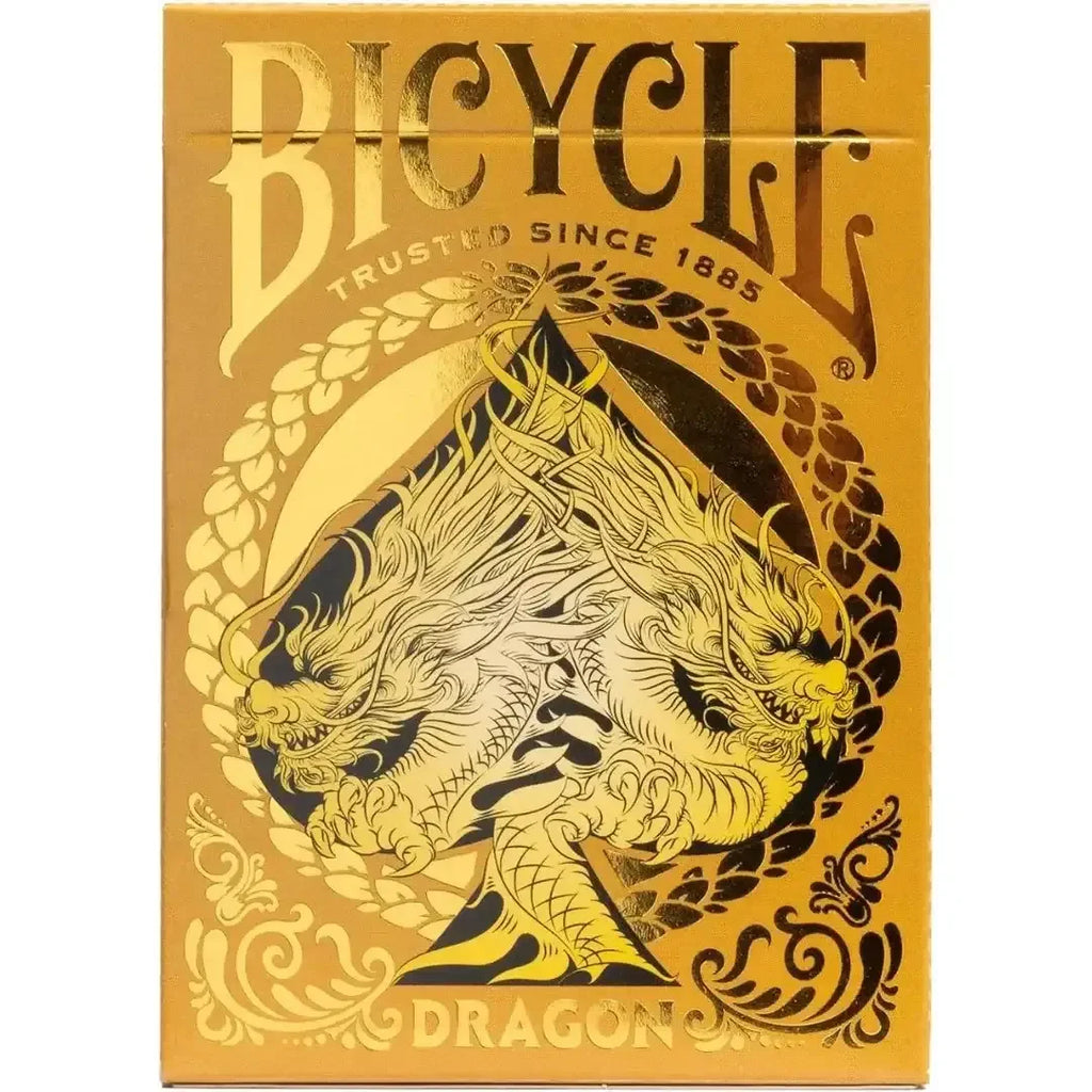 Bicycle Gold Dragon Foil Premium Playing Cards – Collectible Deck with Foil Detailing and Air Cushion Finish - Naivri