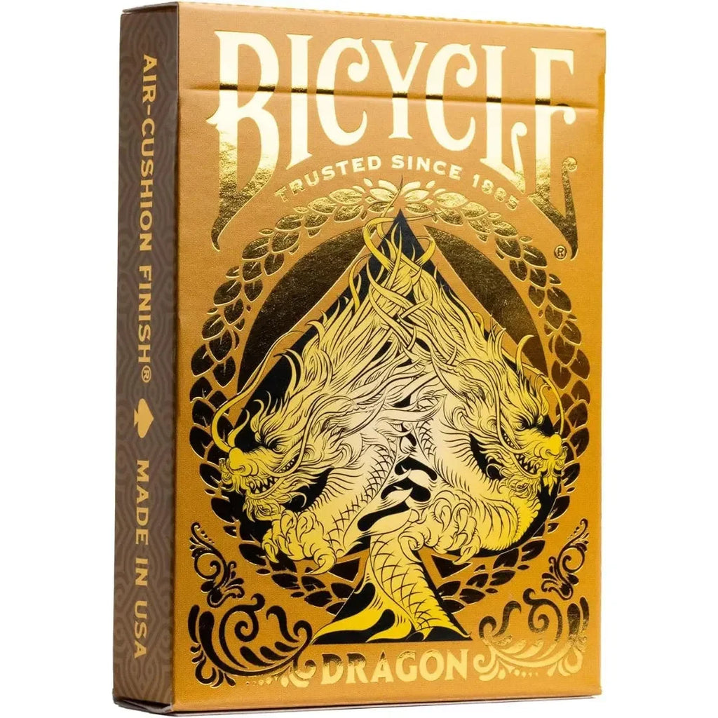 Bicycle Gold Dragon Foil Premium Playing Cards – Collectible Deck with Foil Detailing and Air Cushion Finish - Naivri