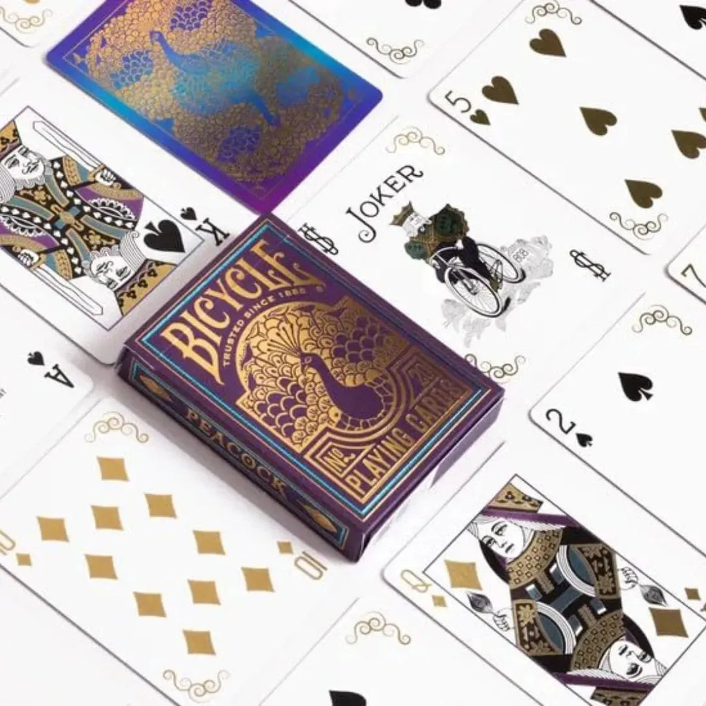 Bicycle Purple Peacock Playing Cards - Naivri