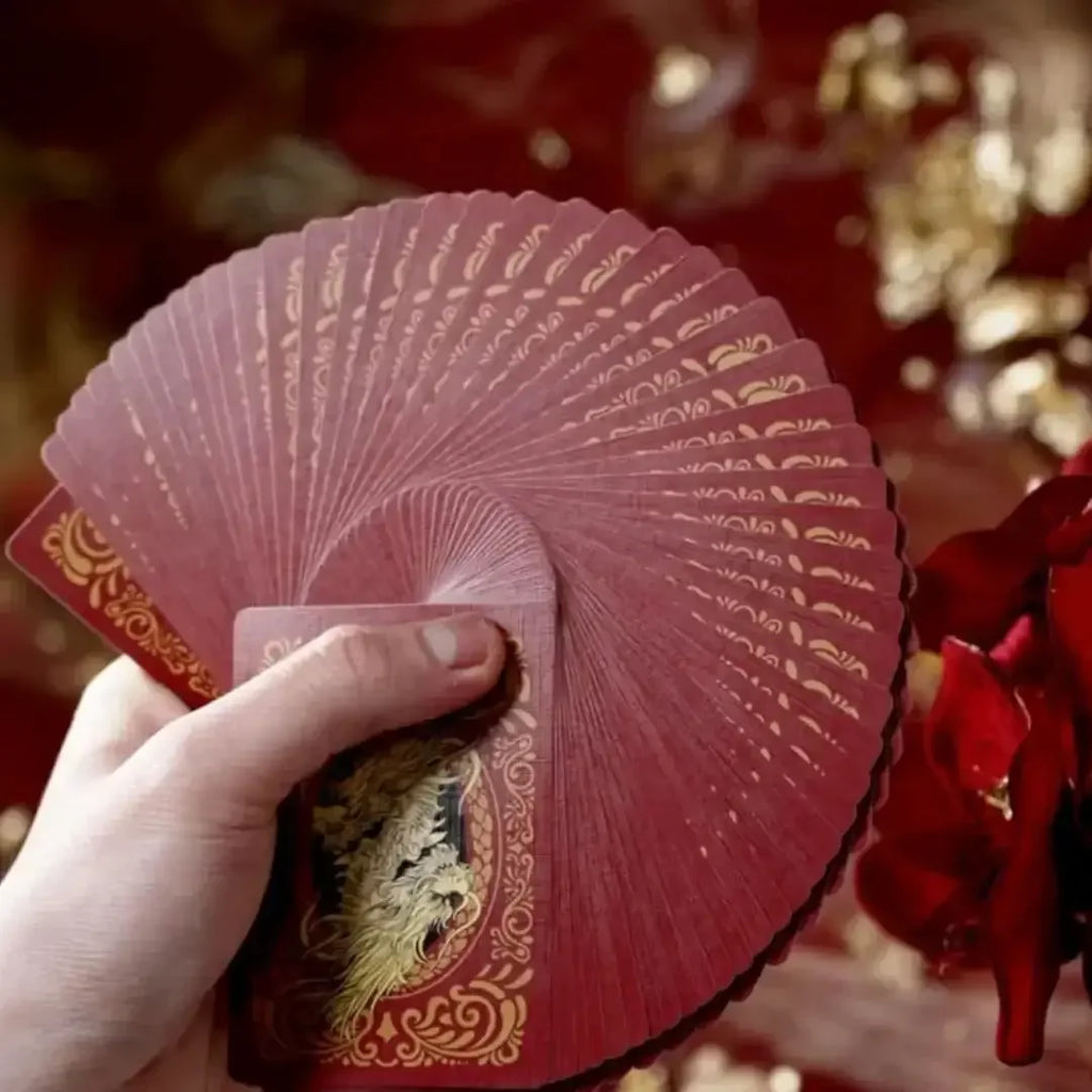 Bicycle Red Dragon Playing Cards – Premium Collectible Deck Celebrating the Year of the Dragon - Naivri