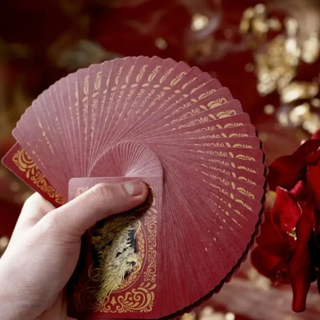 Bicycle Red Dragon Playing Cards – Premium Collectible Deck Celebrating the Year of the Dragon - Naivri