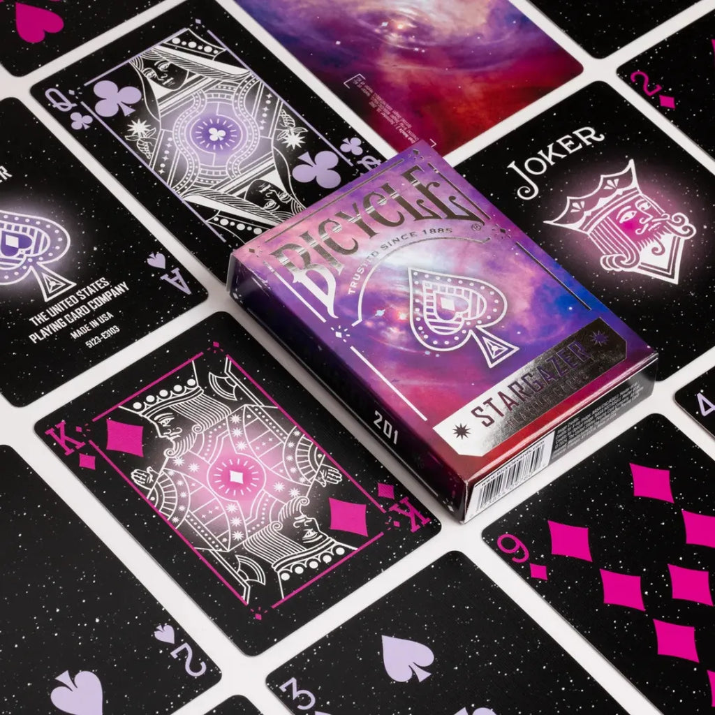 Bicycle Stargazer 201 Pink Playing Cards - Naivri