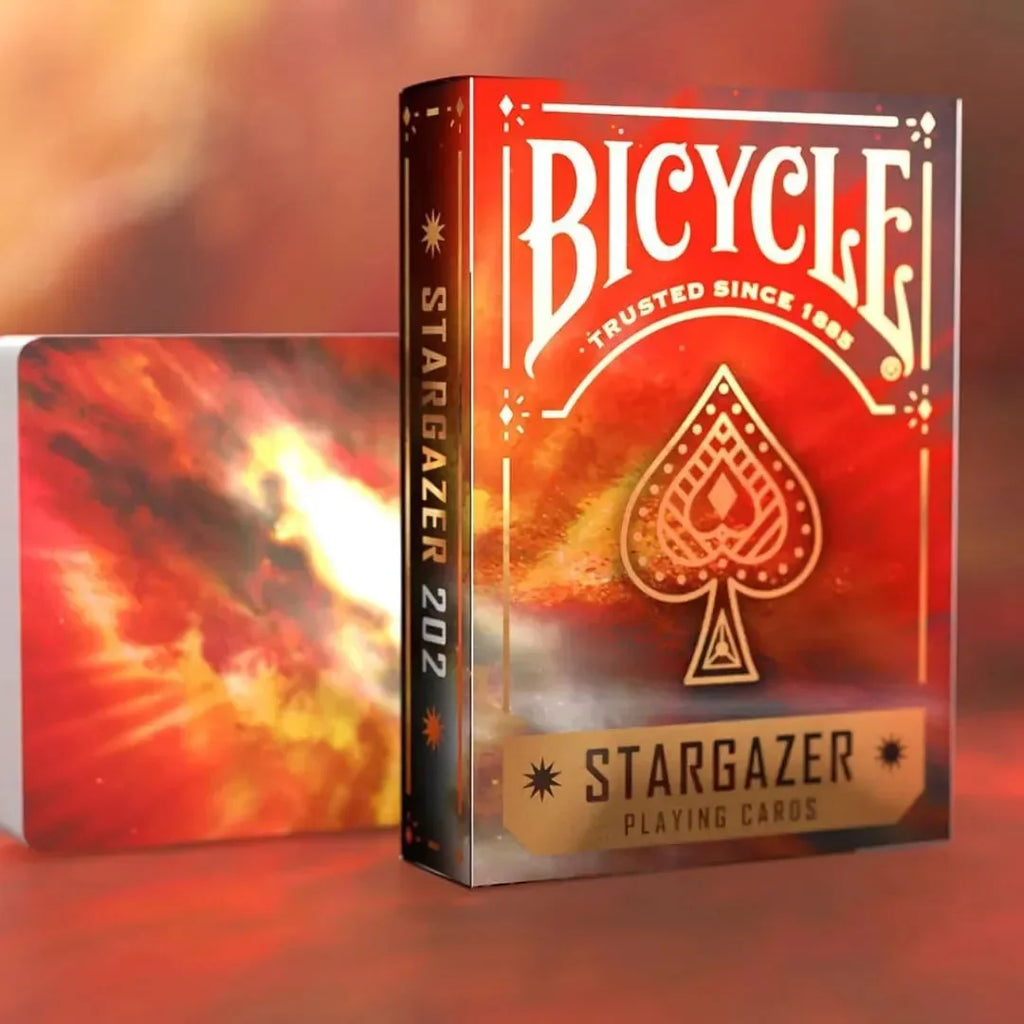 Bicycle Stargazer 202 Orange Playing Cards – Premium Deck Featuring Crab Nebula Imagery, Air-Cushion Finish, Collectible Gift for Card Enthusiasts - Naivri