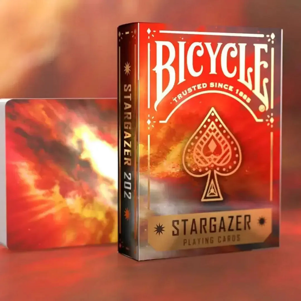 Bicycle Stargazer 202 Orange Playing Cards – Premium Deck Featuring Crab Nebula Imagery, Air-Cushion Finish, Collectible Gift for Card Enthusiasts - Naivri