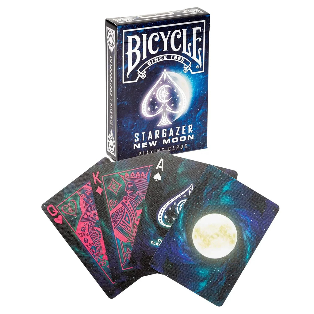 Bicycle Stargazer New Moon Playing Cards – Premium Deck with Celestial Design, Silver Foil Tuck & Air Cushion Finish - Naivri