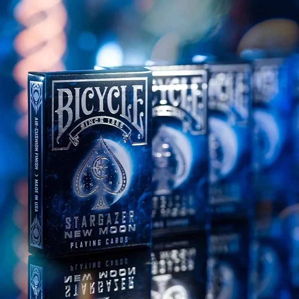 Bicycle Stargazer New Moon Playing Cards – Premium Deck with Celestial Design, Silver Foil Tuck & Air Cushion Finish - Naivri