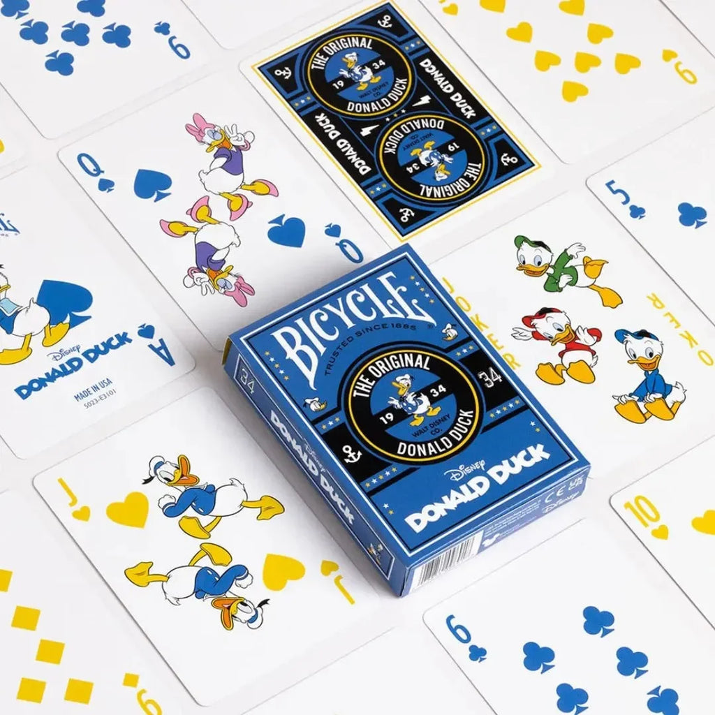 Bicycle The Original Donald Duck 1934 Playing Cards – Disney Collectible Deck Featuring Donald & Daisy Duck | Classic Design | Air-Cushion Finish - Naivri