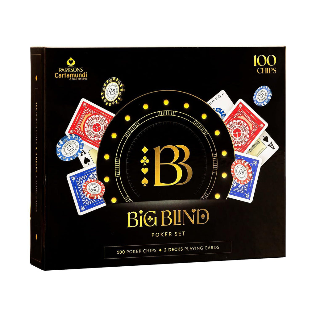 Big Blind 100 Pieces Poker Chips Set - Naivri