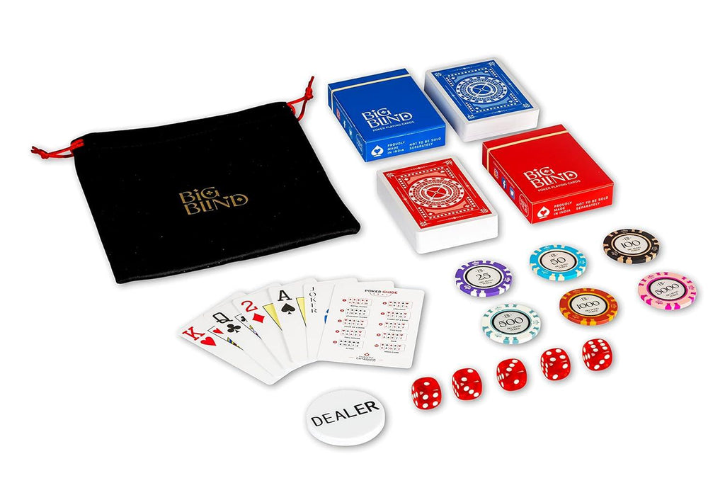Big Blind 300 Pieces Poker Chips Set - Naivri