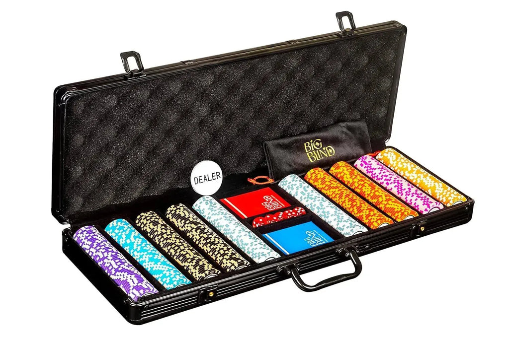 Big Blind 500 Pieces Poker Chips Set - Naivri