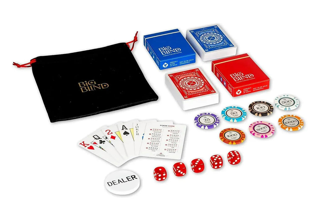 Big Blind 500 Pieces Poker Chips Set - Naivri