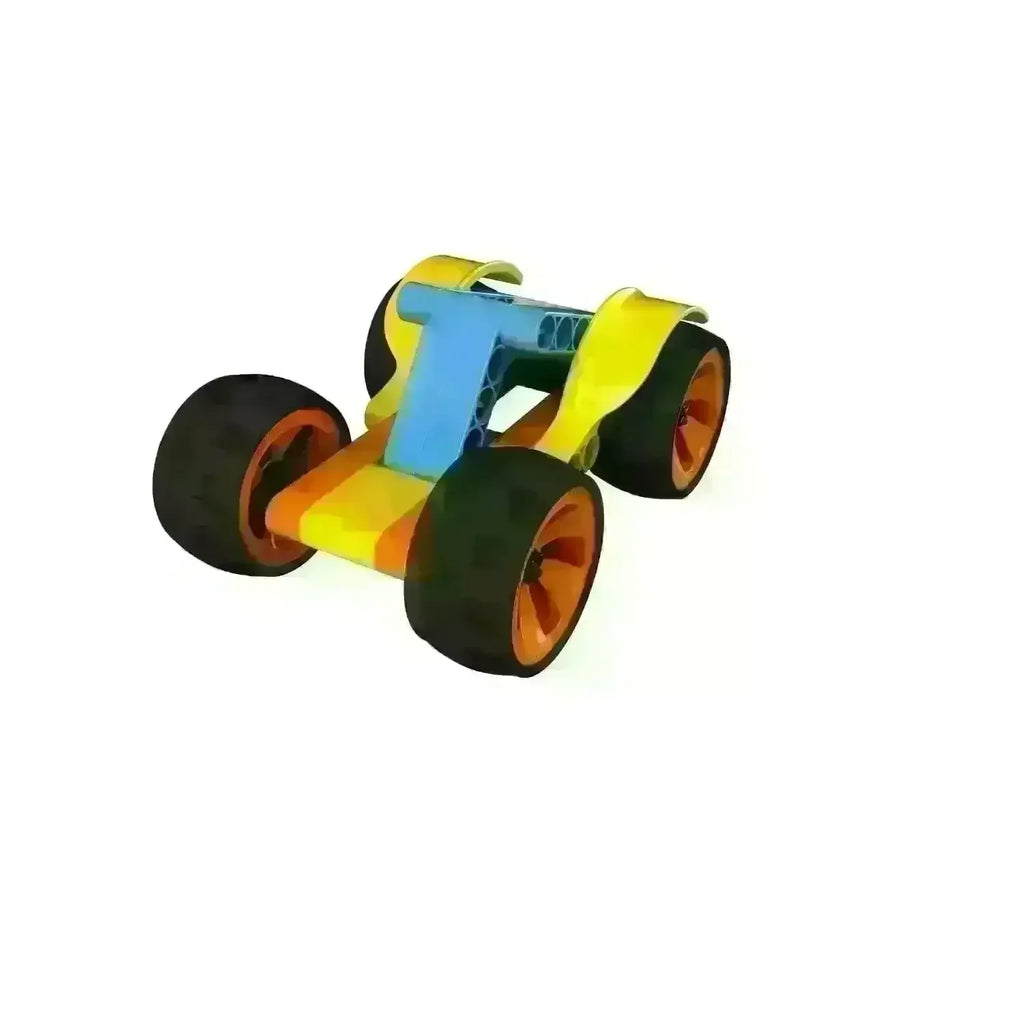 Blix Cars-1 – DIY Robotics Car Building Kit for Kids (Age 5+) | STEM Learning Toy with Large Wheels & Mudguards | Multicolor - Naivri