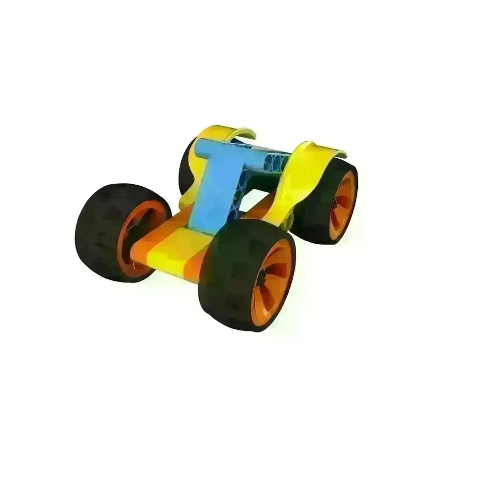 Blix Cars-1 – DIY Robotics Car Building Kit for Kids (Age 5+) | STEM Learning Toy with Large Wheels & Mudguards | Multicolor - Naivri