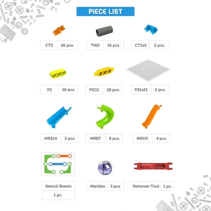 Blix Marble Run 1 – DIY STEM Marble Track Construction Toy for Kids | Non-Motorised Educational Playset | ABS Plastic - Naivri