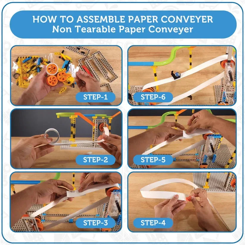 Blix Marble Run 2 – Motorised Marble Track Construction STEM Toy for Kids | 4+ Models | Conveyor Belt | Age 8+ - Naivri