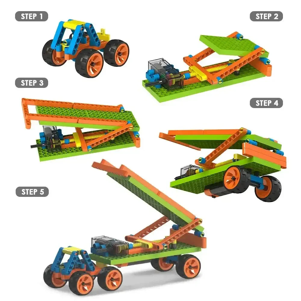 Blix Power Screw 7-in-1 STEM DIY Construction Toy Kit | 186+ Parts | Educational Robotics Kit for Kids - Naivri