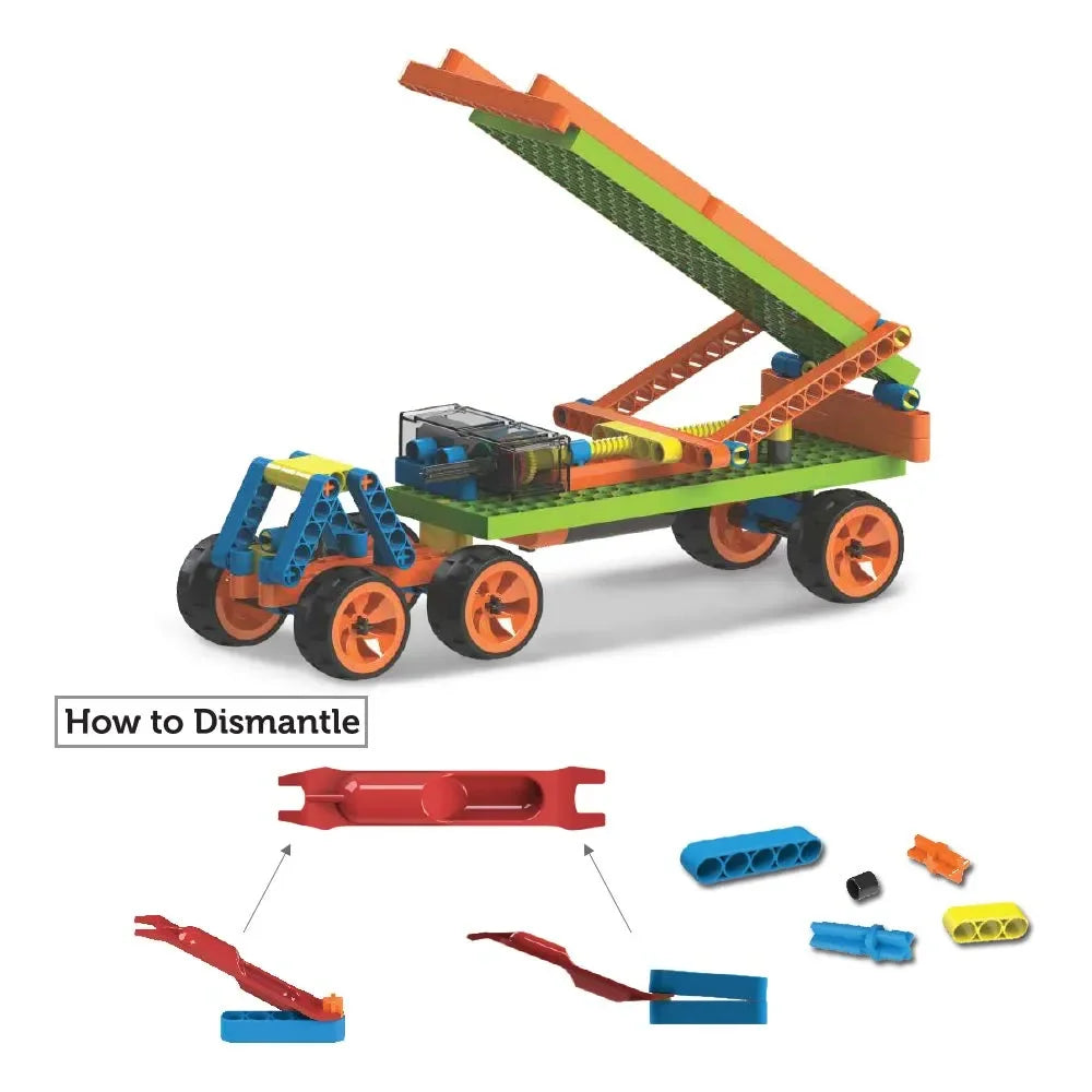 Blix Power Screw 7-in-1 STEM DIY Construction Toy Kit | 186+ Parts | Educational Robotics Kit for Kids - Naivri